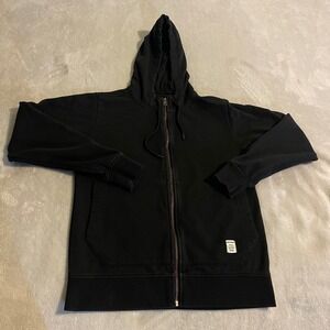 Vintage SMITH ROGUE Black Full Zip Hoodie Sweatshirt Mens Size S Made in Peru